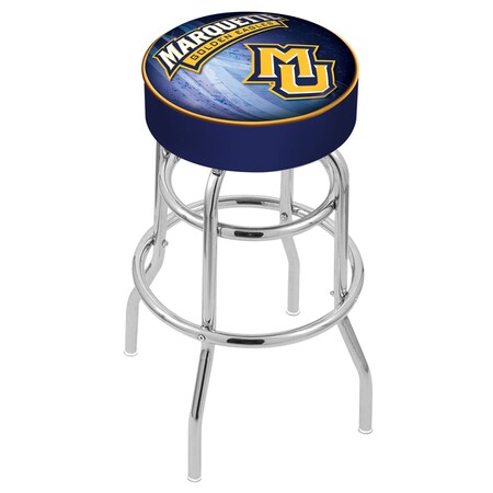 Holland Bar Stool Co 25" Marquette Cushion Seat, 2-Ring Chrome Swivel Bar Stool L7C125Mrqtte-D2